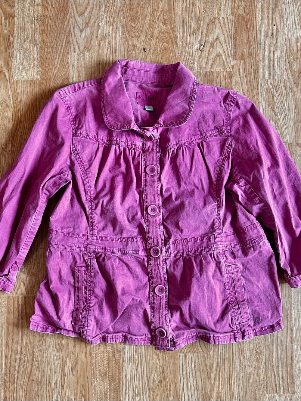 Caslon Fuchsia Button-Up Jacket